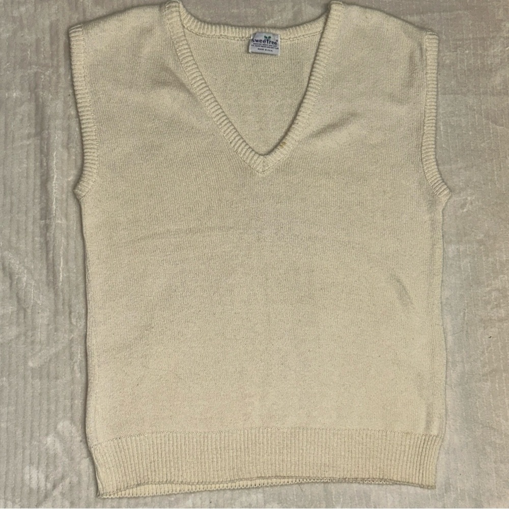Men's Sweetree 80s/90 Vintage Cream Sweater Vest